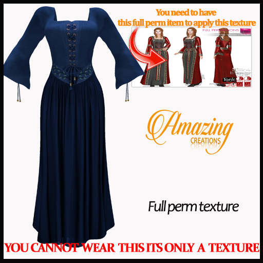 AmAzInG C. Full Perm Texture Mittelalter Kleider Dress 8
