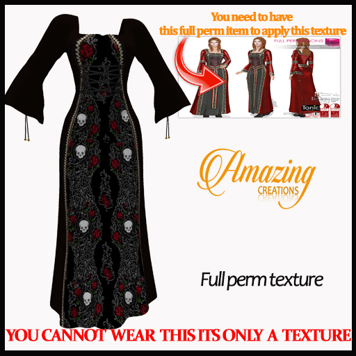 AmAzInG C. Full Perm Texture Mittelalter Kleider Dress 6