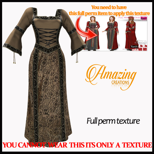 AmAzInG C. Full Perm Texture Mittelalter Kleider Dress 4