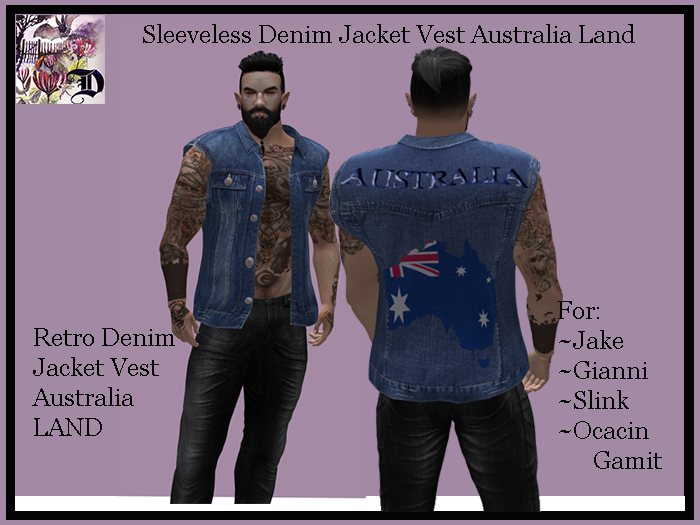 Sleeveless Denim Jacket Vest Australia Land (ADD ME)
