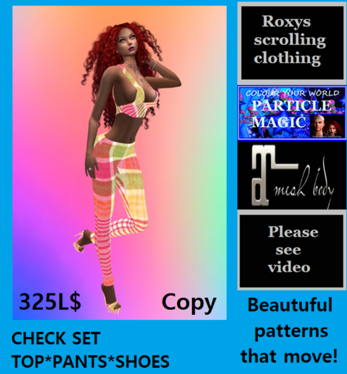 ROXYS SCROLLING CHECK SET