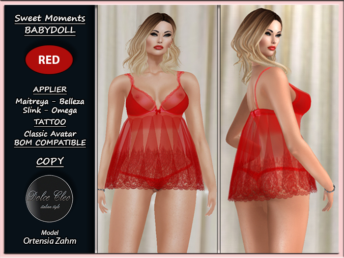 Dolce Cleo ::: Sweet Moments Babydoll (red)