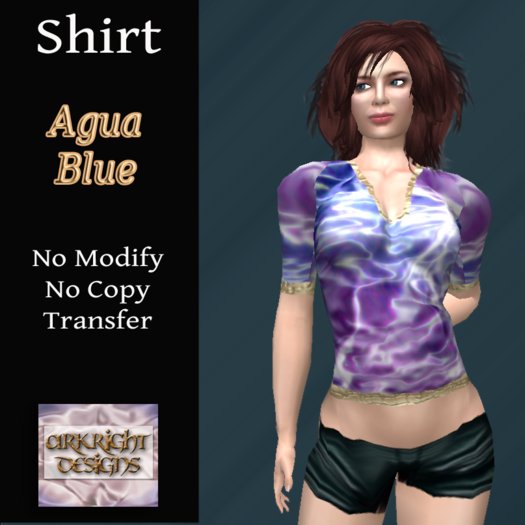 ~AD~ Shirt 'Agua' Blue