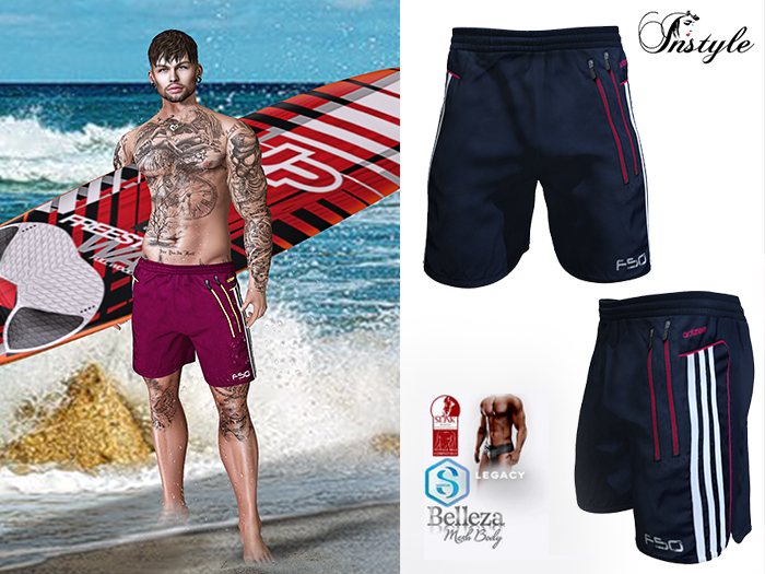 InStyl-Men's Training Shorts-V2(for Belleza Jake, Slink Male, Signature Gianni, Legacy)