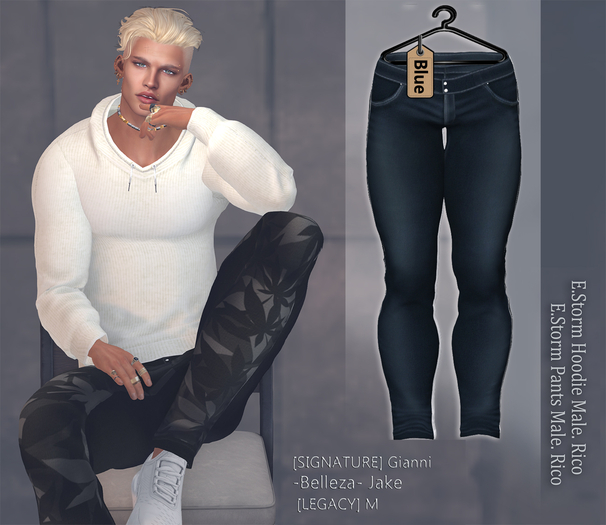 E.Storm Pants Male. Rico Blue