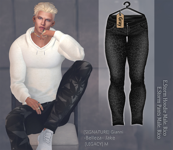 E.Storm Pants Male. Rico Gray