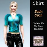 ~AD~ Shirt 'Satin' Cyan