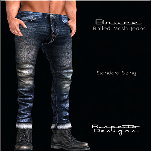 Rispetto Designs - Bruce Rolled Mesh Jeans - Dust Worn Jeans