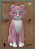 KittyCatS Box - Chateau Cat - Pink & White No. 1 - FLUFFY HEAD - Double Odyssey Love
