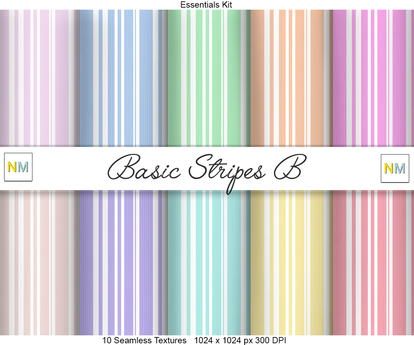 Second Life Marketplace - Basic Stripes B Essentials Kit 10 Seamless ...