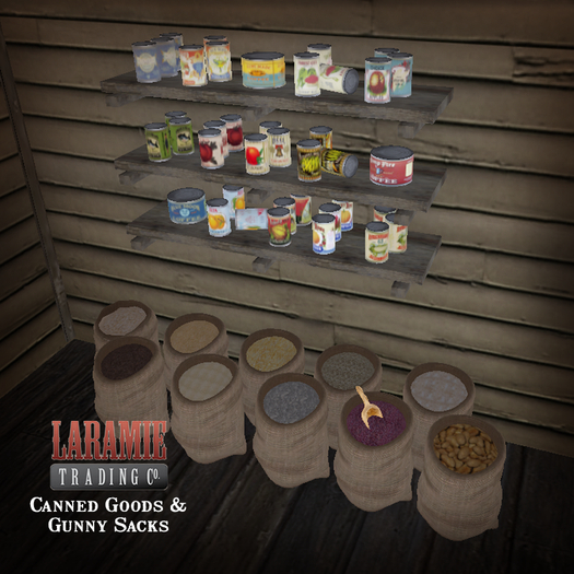 [Laramie Traders] Canned Goods & Gunny Sacks-Boxed