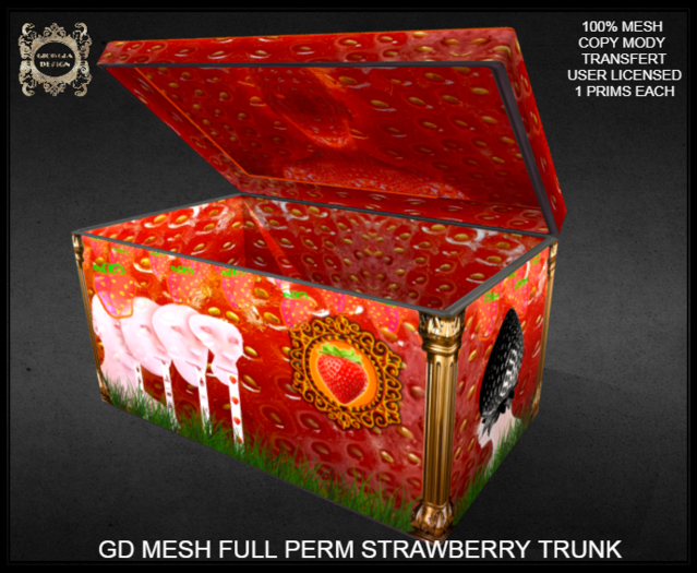 GD MESH FULL PERM STRAWBERRY TRUNK
