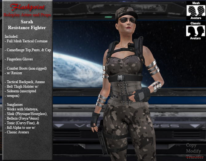 Sarah Resistance Fighter - Tan