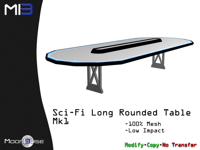 [MB3] Sci-Fi Long Rounded Table Mk1