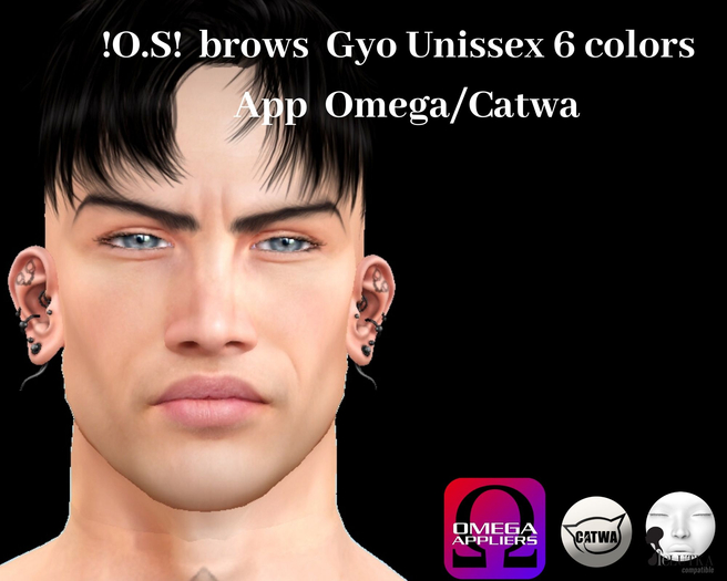 Second Life Marketplace - !O.S! brows Gyo unissex 6 colors - Applier ...