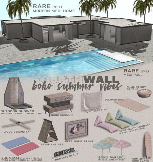 [FOURTH WALL] Boho Parasol - Aqua