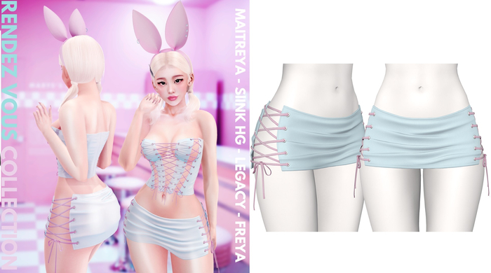 Rebelpill - Rendez Vous Collection Skirt Pastel Blue