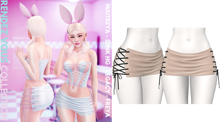 Rebelpill - Rendez Vous Collection Skirt Nude