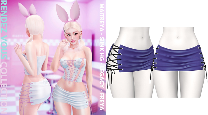 Rebelpill - Rendez Vous Collection Skirt Dolphin Blue