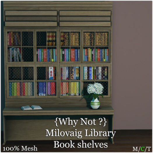 {Why Not ?} Milovaig Library Book Shelves- Boxed