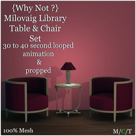 {Why Not ?} Milovaig Library Table & Chair Set-Boxed