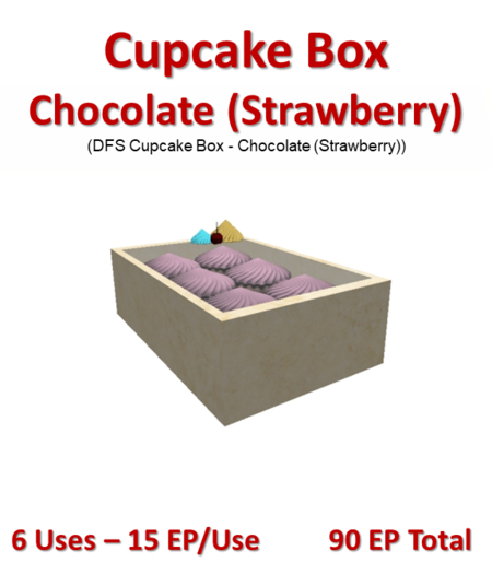 DFS Cupcake Box - Chocolate (Strawberry) (Texture)