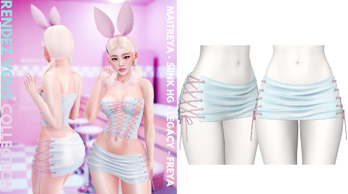 Rebelpill - Rendez Vous Collection Skirt Baby Blue