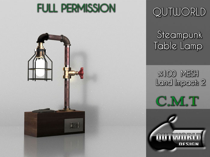 .::QUTWORLD Steampunk Table Lamp::.FP Unpack (ADD)