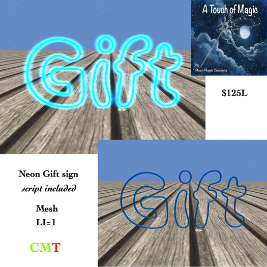 Neon Gift sign-box