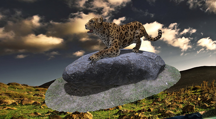 Jaguar on a rock Tip Jar