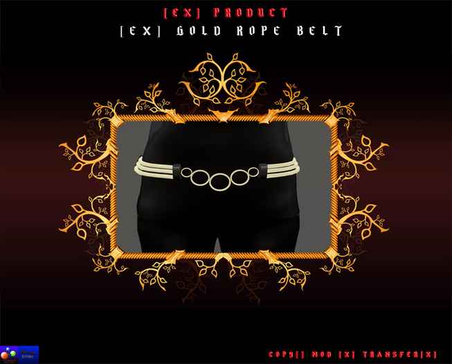 [EX] Gold Rope Belt Boxed