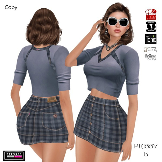 ::DBL:: Prissy B Top/Skirt (Mesh/Classic) ~ Darlin' Denim