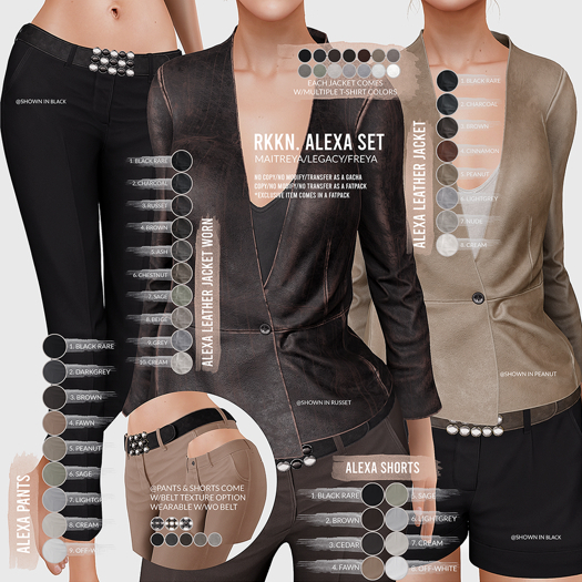 RKKN. Alexa Leather Jacket Cream