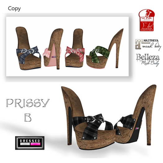 ::DBL:: Prissy B HIGH HEELS (Belleza, Maitreya, Slink ONLY)