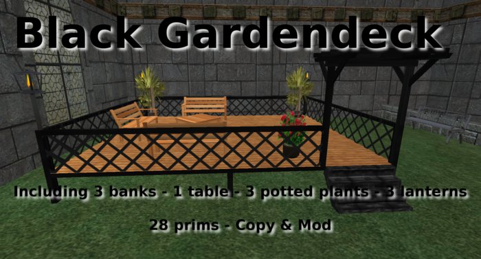 Black gardendeck