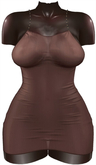 Kaithleen's Slippery Dress - Brown