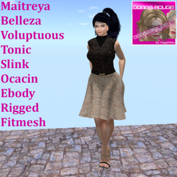 Second Life Marketplace - Giselle black lace Skirt and Top
