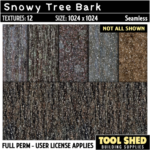 Tool Shed - Snowy Tree Bark Textures