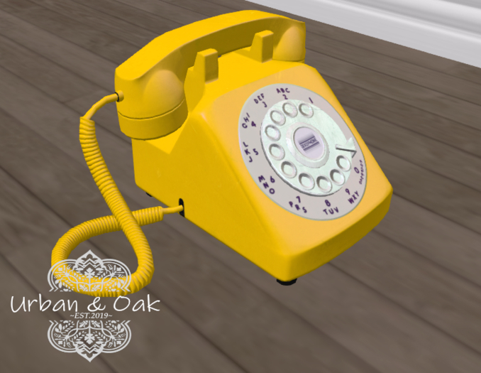 {U&O} Retro Phone Yellow