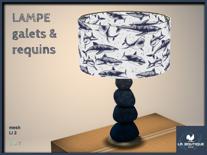 LA BOUTIQUE - lampe galets & requins
