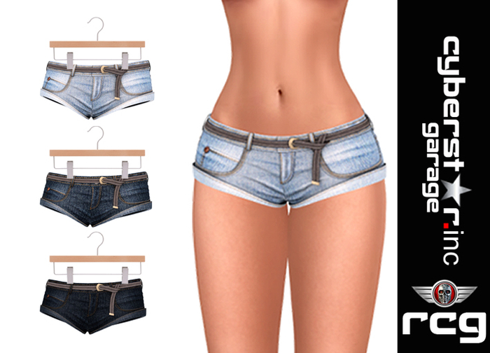Low Rise Mini Denim Shorts