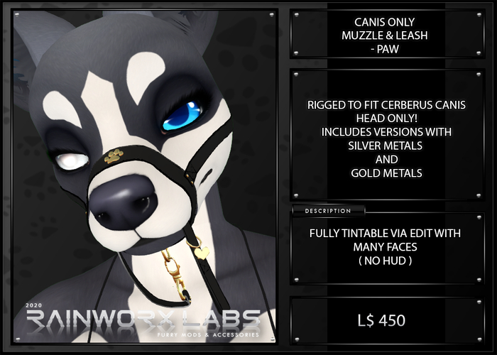 [RL] CANIS MUZZLE & LEASH - PAW