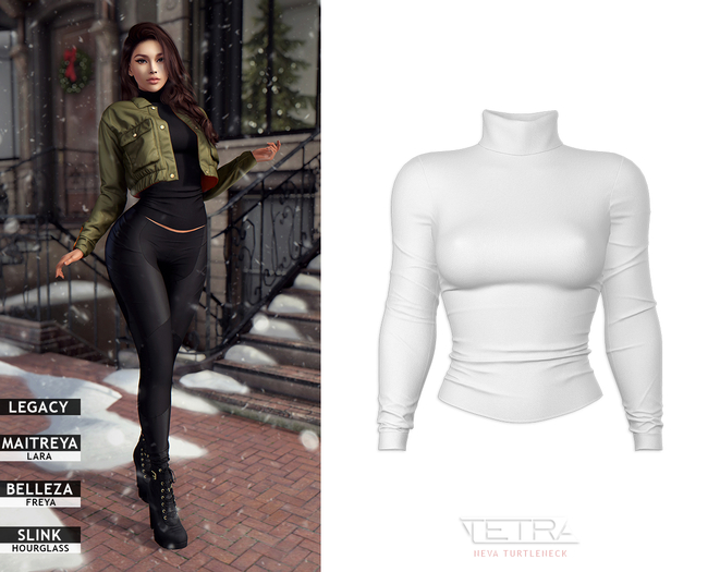 TETRA - Neva - Turtleneck (White)