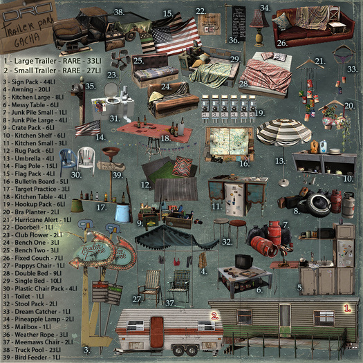 32 -DRD- Trailer Park - Stool Pack