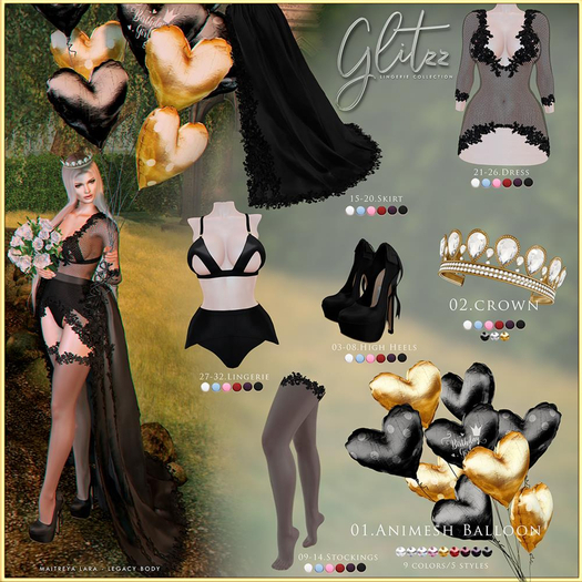 01 [Glitzz] BDay - Balloons - RARE