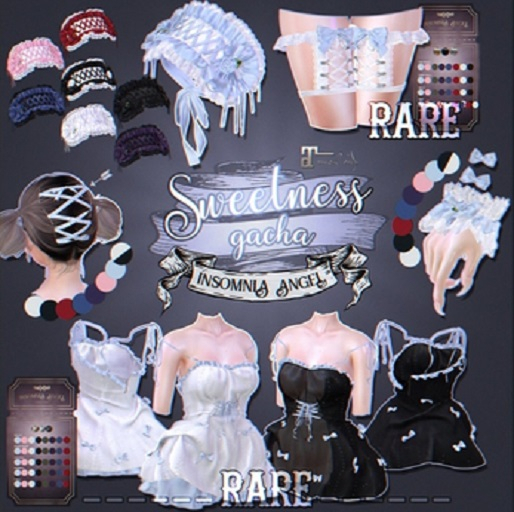 Insomnia Angel . sweetness gacha - back head ribbon [red]