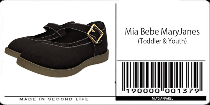Mia Bebe TODDLER & YOUTH Rachel MaryJane Shoes - Ebony [Wear]