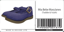 Mia Bebe TODDLER & YOUTH Rachel MaryJane Shoes - Midnight [Wear]