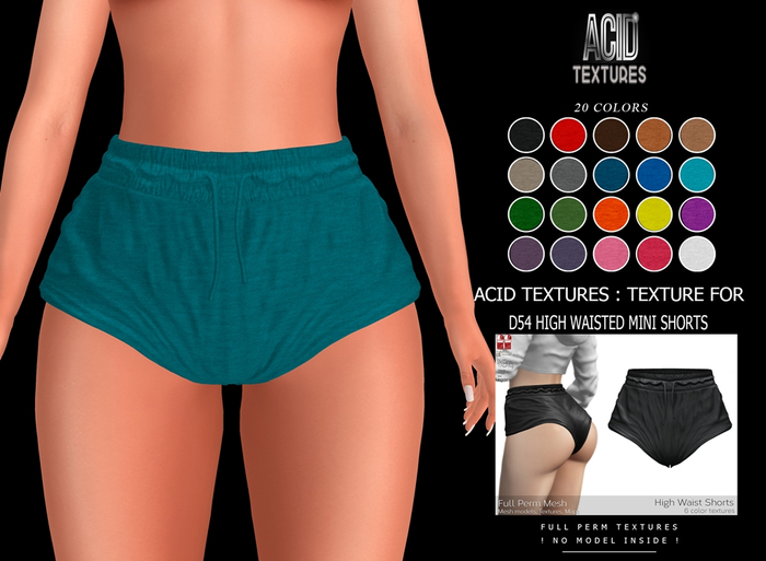 ACID TEXTURES - Texture for D54 High Waisted Mini Shorts