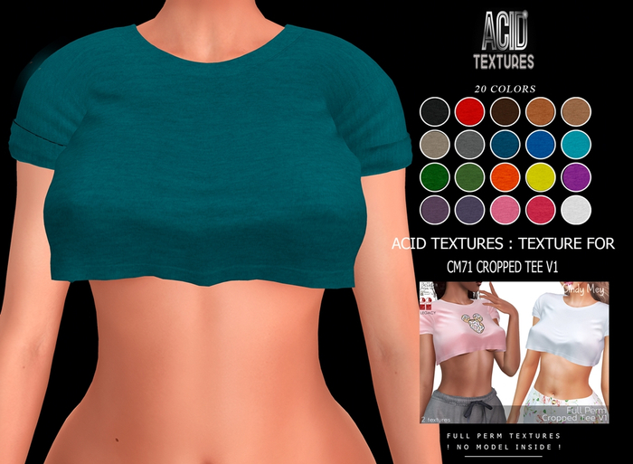 ACID TEXTURES - Texture for CM71 Cropped Tee V1